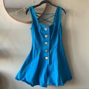 Retro denim romper